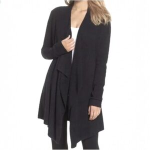 Barefoot Dreams black Bamboo Chic Lite Cardigan (Sz S/M) lounge wear cozy